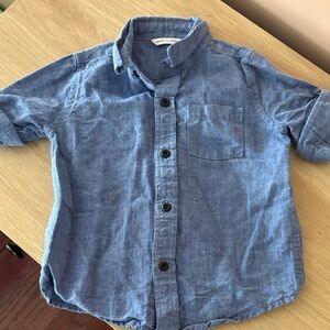 Janie and Jack Blue Kids Button-Up Shirt